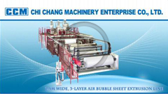 2.5M Wide, 3-layer Air Bubble Sheet Extrusion Line