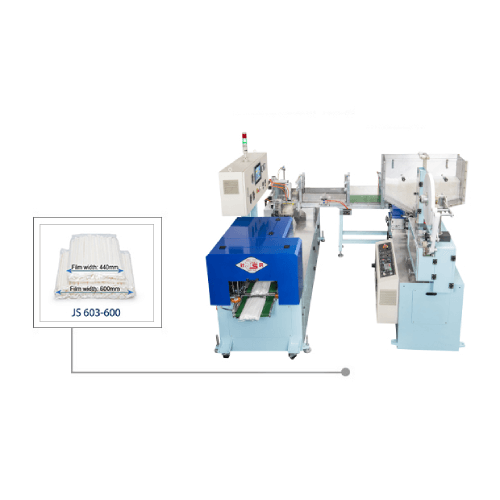 JS605PW + JS603-600 In Line One Set Straw Individual Packing and Auto Bagger Flow Packer